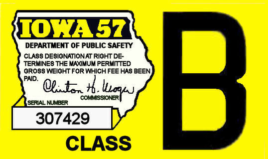 (image for) 1957 IA Tax Registration sticker